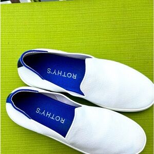 Rothy’s sneakers slightly used. Worn just a handful of times. Great condition!